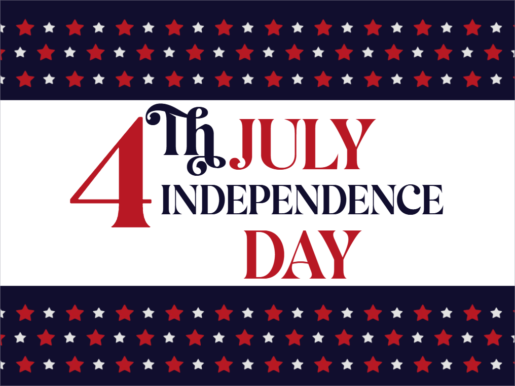 Custom Mesh Fabric Signs Independence Day