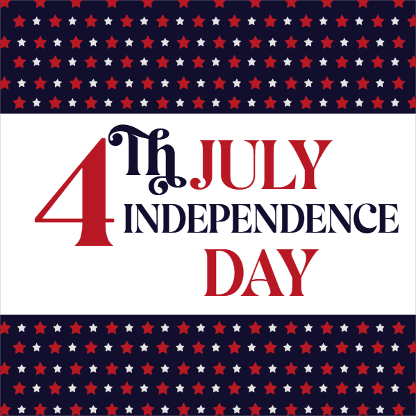 Custom Mesh Fabric Signs Independence Day