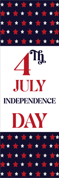 Custom Mesh Fabric Signs Independence Day