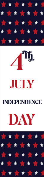 Custom Mesh Fabric Signs Independence Day