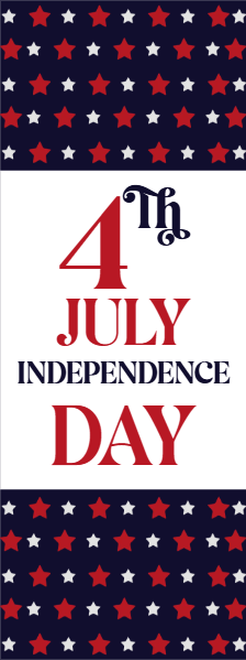 Custom Mesh Fabric Signs Independence Day