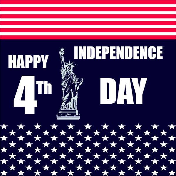 Custom Mesh Fabric Signs 4th Independence Day
