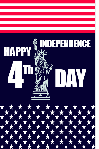 Custom Mesh Fabric Signs 4th Independence Day