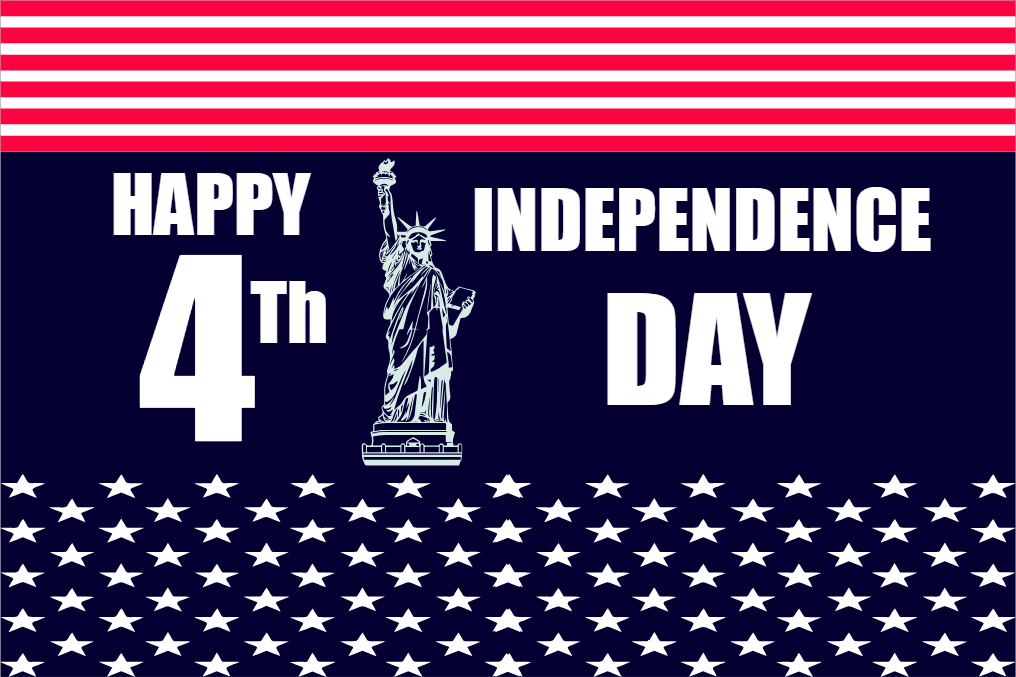 Custom Mesh Fabric Signs 4th Independence Day