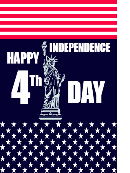 Custom Mesh Fabric Signs 4th Independence Day
