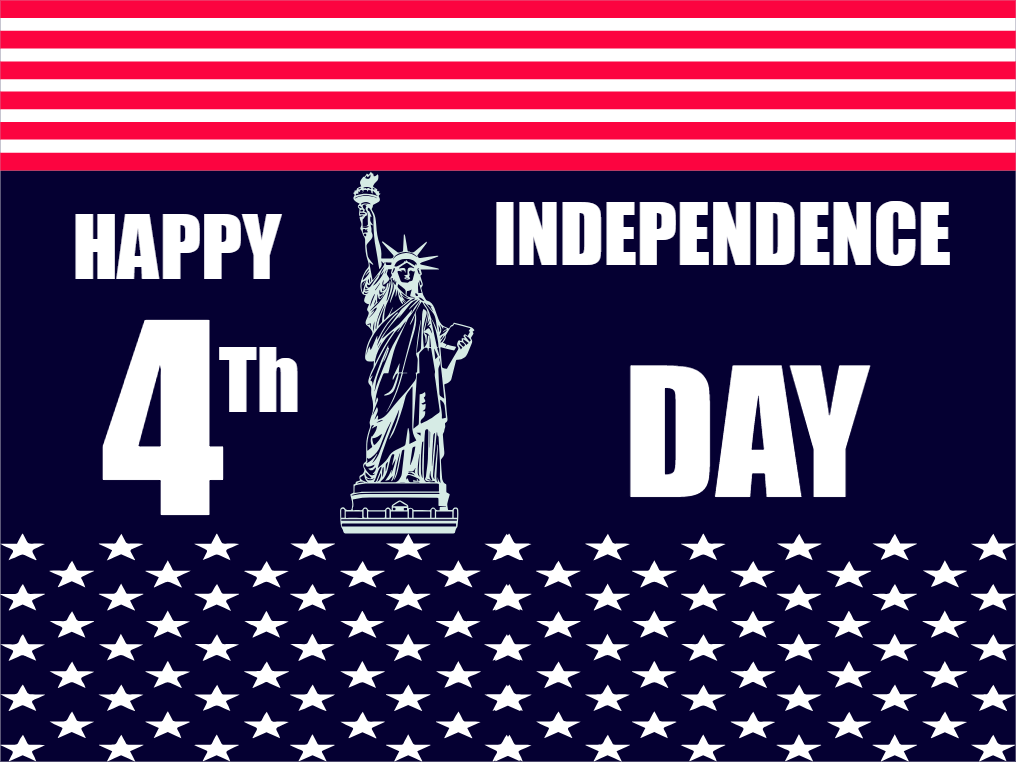 Custom Mesh Fabric Signs 4th Independence Day