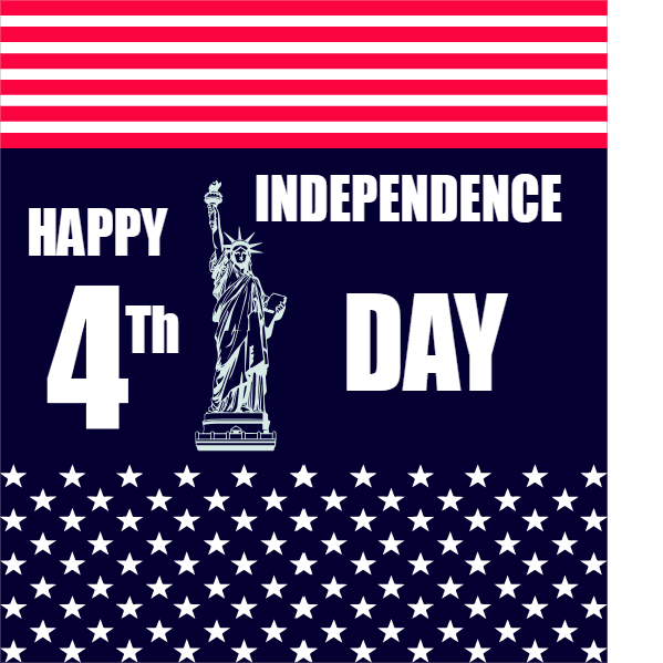 Custom Mesh Fabric Signs 4th Independence Day