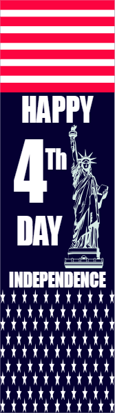 Custom Mesh Fabric Signs 4th Independence Day