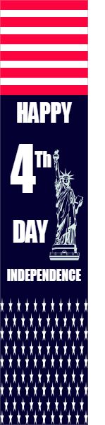 Custom Mesh Fabric Signs 4th Independence Day