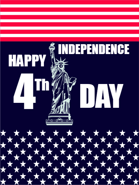 Custom Mesh Fabric Signs 4th Independence Day