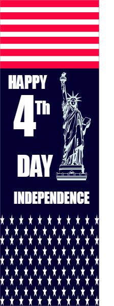 Custom Mesh Fabric Signs 4th Independence Day