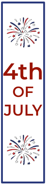 Custom Mesh Fabric Signs 4th Of July