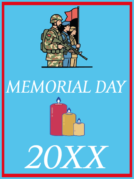 Custom Mesh Fabric Signs Memorial Day 20XX