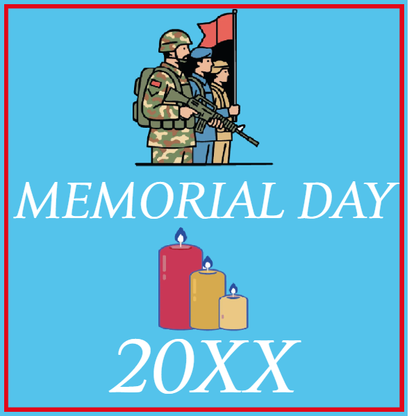 Custom Mesh Fabric Signs Memorial Day 20XX