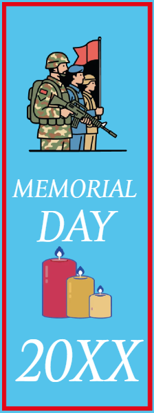 Custom Mesh Fabric Signs Memorial Day 20XX