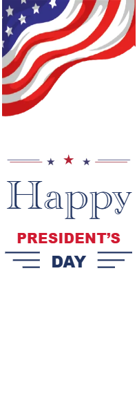 Custom Mesh Fabric Signs Happy President's Day