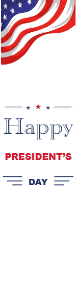 Custom Mesh Fabric Signs Happy President's Day
