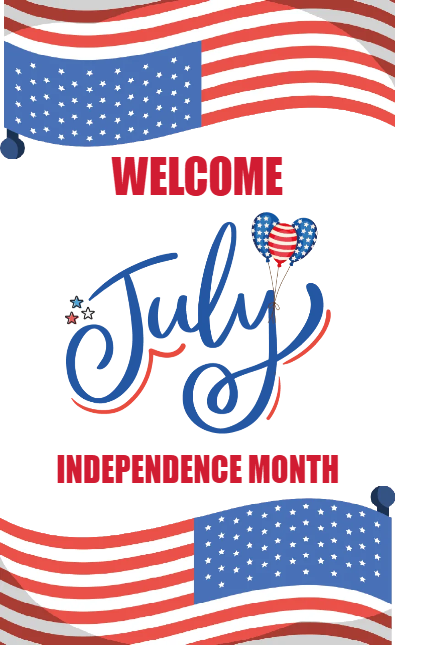 Custom Mesh Fabric Signs Welcome July