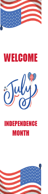 Custom Mesh Fabric Signs Welcome July