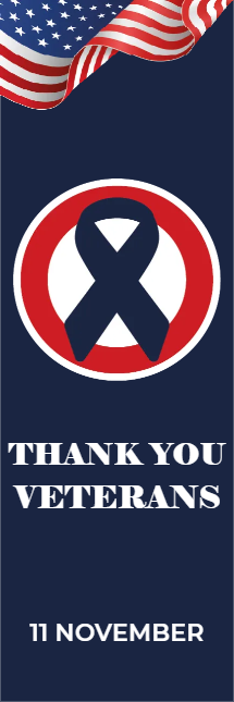 Custom Mesh Fabric Signs Thank You Veterans