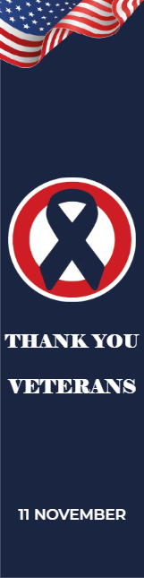Custom Mesh Fabric Signs Thank You Veterans