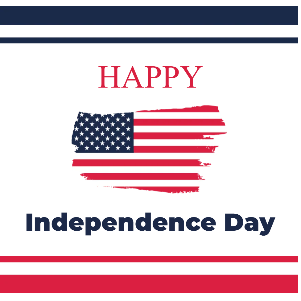 Custom Mesh Fabric Signs Happy Independence Day