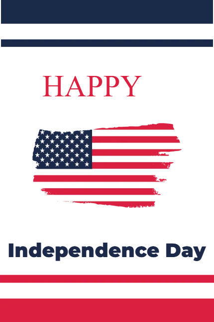Custom Mesh Fabric Signs Happy Independence Day