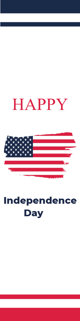 Custom Mesh Fabric Signs Happy Independence Day