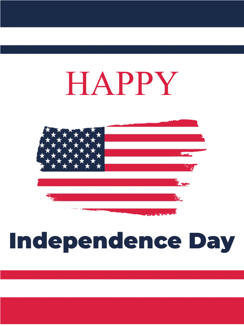 Custom Mesh Fabric Signs Happy Independence Day