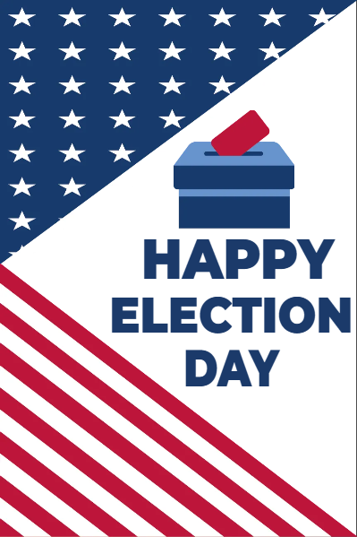 Custom Mesh Fabric Signs Happy Election Day