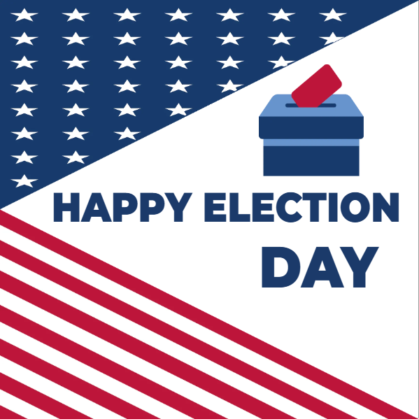 Custom Mesh Fabric Signs Happy Election Day