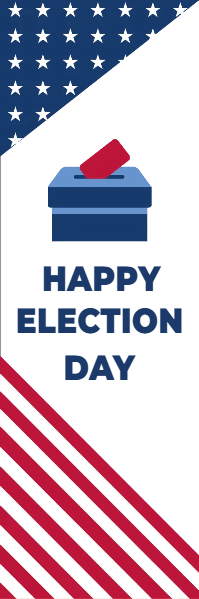 Custom Mesh Fabric Signs Happy Election Day