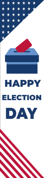 Custom Mesh Fabric Signs Happy Election Day
