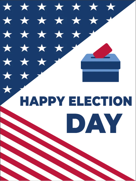 Custom Mesh Fabric Signs Happy Election Day