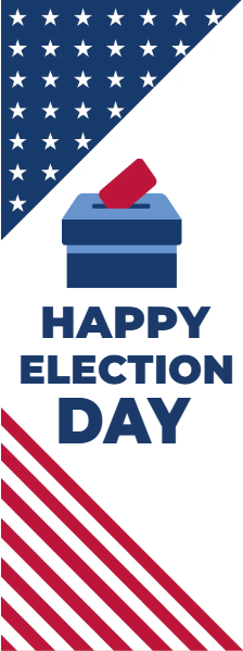 Custom Mesh Fabric Signs Happy Election Day