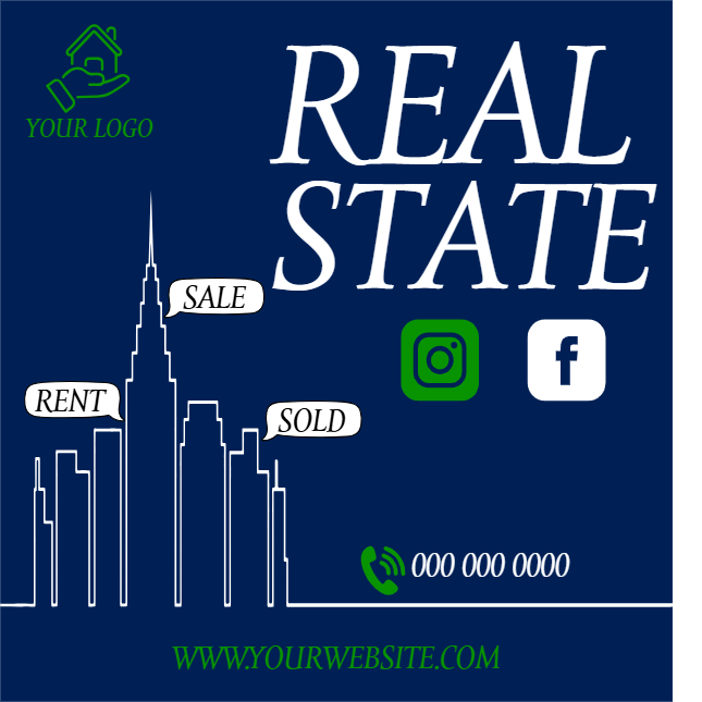 Custom Mesh Fabric Signs Real State