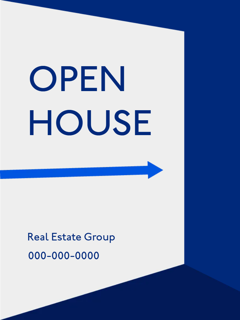 Custom Mesh Fabric Open House Signs