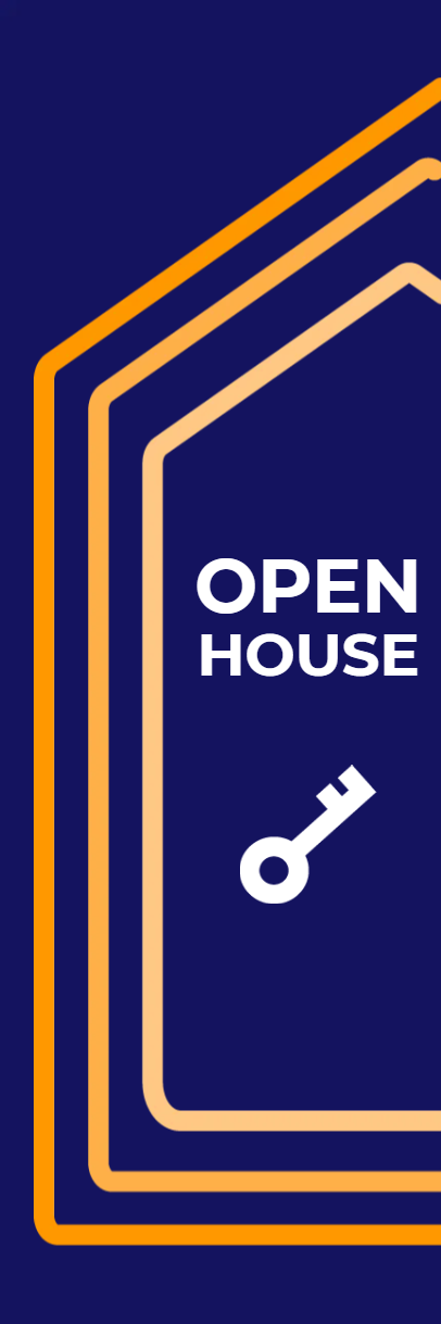 Custom Mesh Fabric Signs Open House