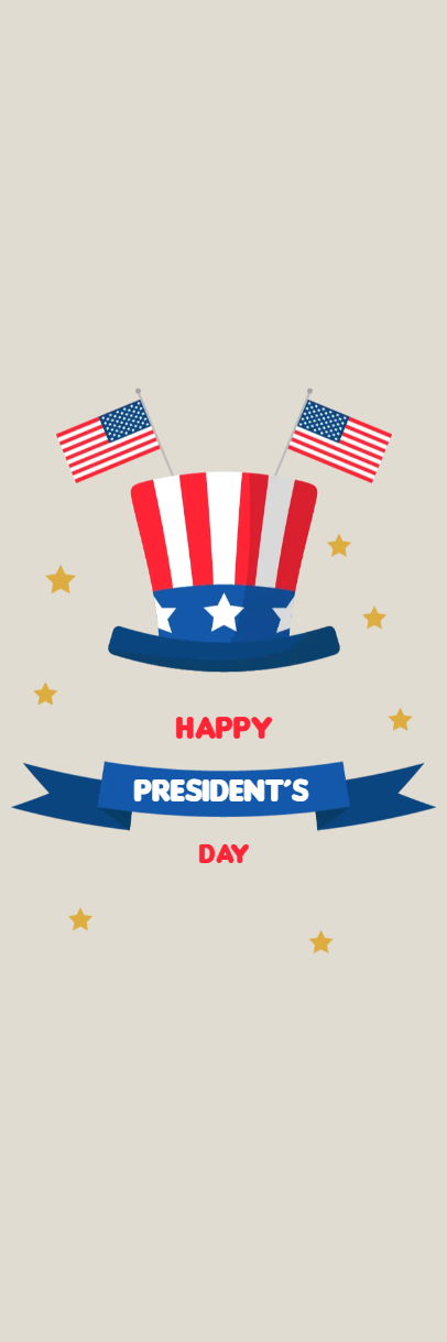 Custom Mesh Fabric Signs Happy President's Day 2