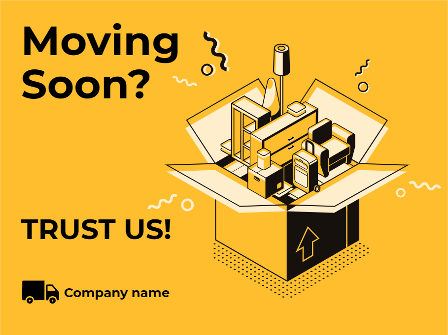 Custom Outdoor Yard Signs Multiple Sizes Moving Soon