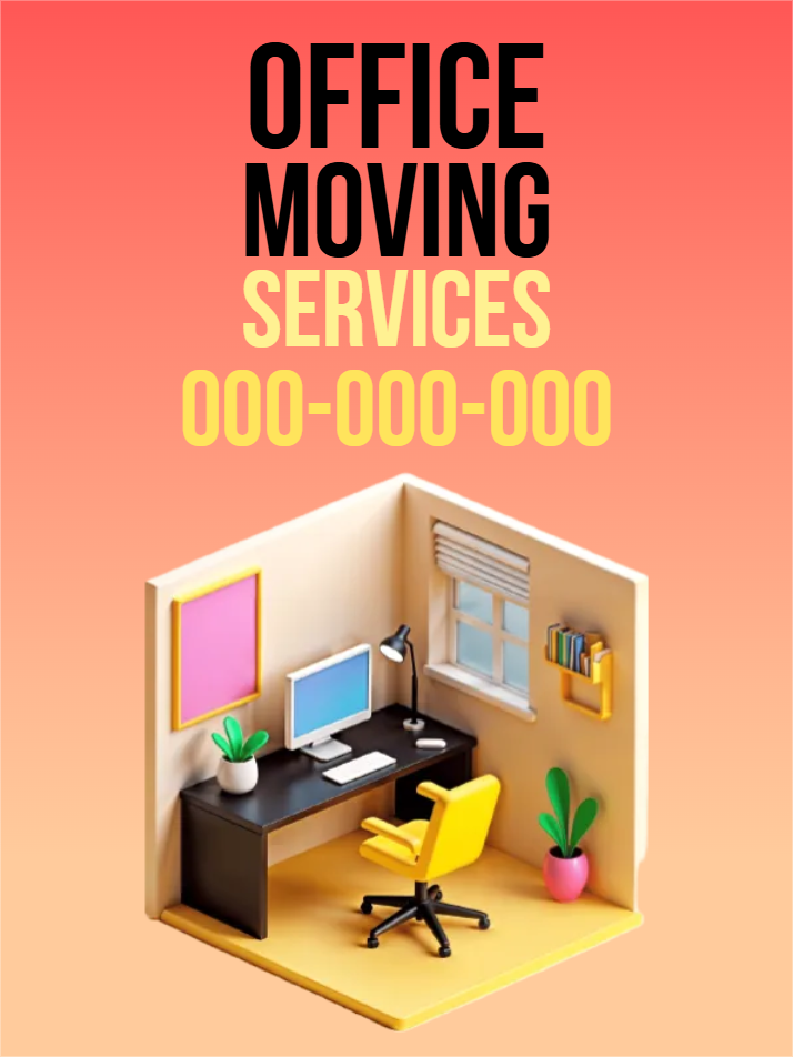 Custom Outdoor Yard Signs Multiple Sizes Office Moving Services