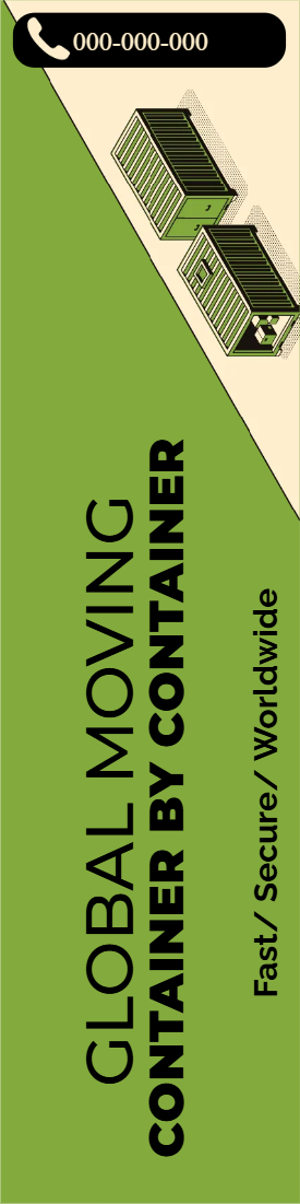 Custom Outdoor Yard Signs Multiple Sizes Global Moving Container by Container