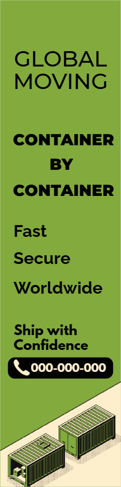 Custom Outdoor Yard Signs Multiple Sizes Global Moving Container by Container