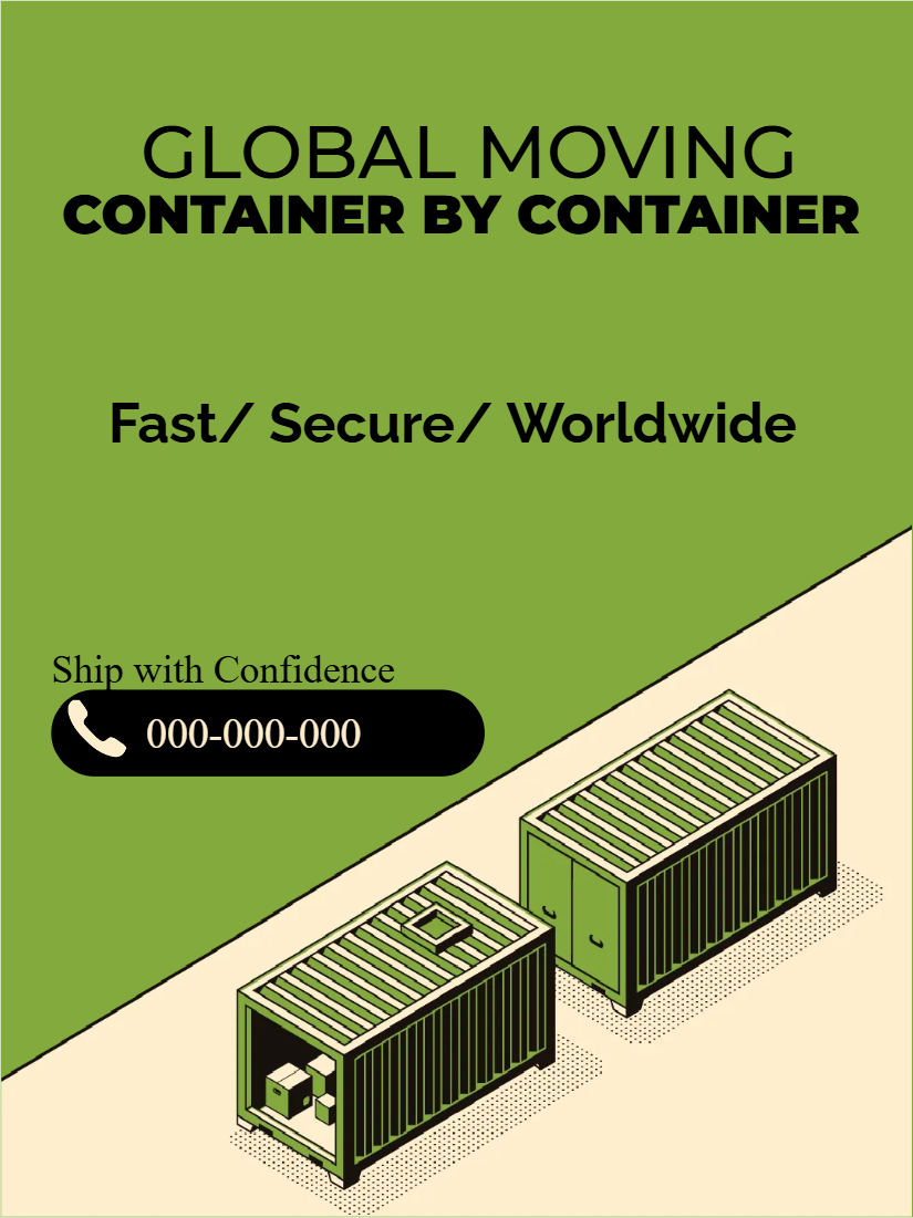 Custom Outdoor Yard Signs Multiple Sizes Global Moving Container by Container