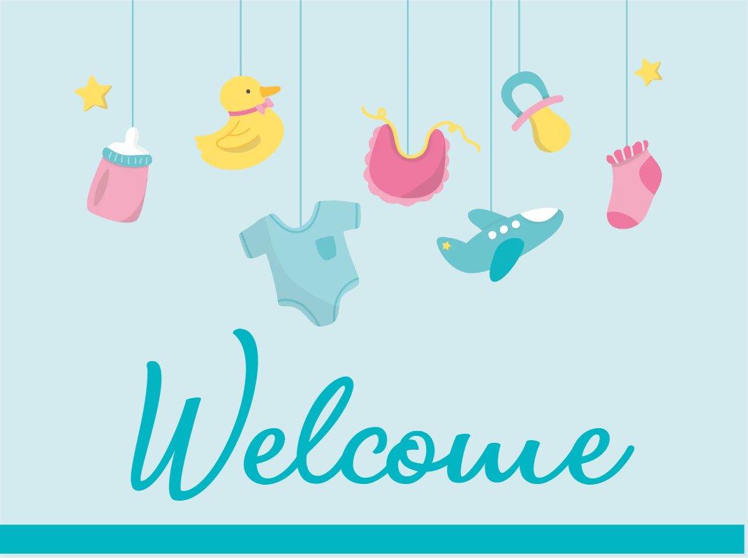 Custom Outdoor Yard Signs Multiple Sizes Welcome Baby