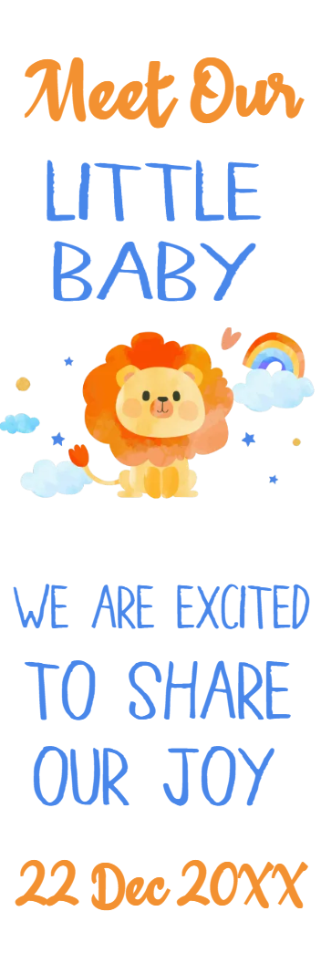 Custom Outdoor Yard Signs Multiple Sizes Meet Our Little Baby