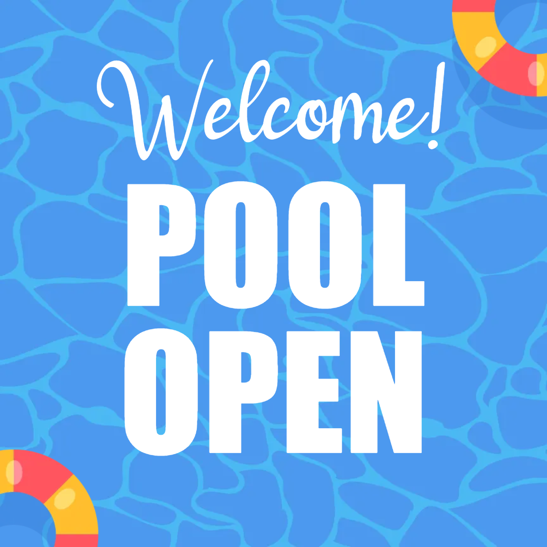 Custom Outdoor Yard Signs Multiple Sizes Welcome Open Pool