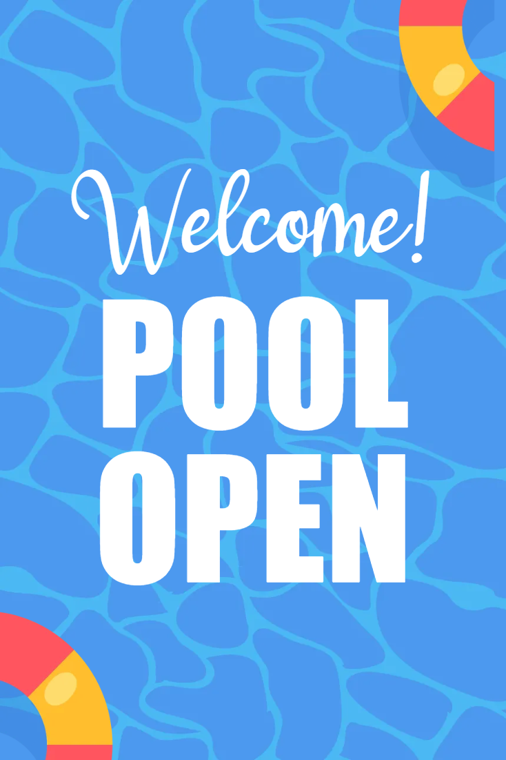 Custom Outdoor Yard Signs Multiple Sizes Welcome Open Pool