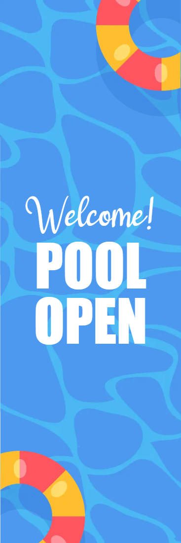 Custom Outdoor Yard Signs Multiple Sizes Welcome Open Pool