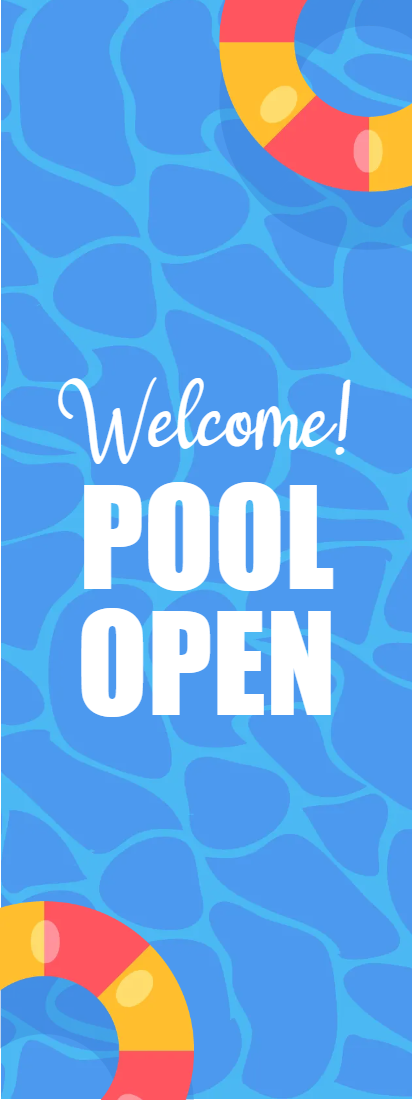 Custom Outdoor Yard Signs Multiple Sizes Welcome Open Pool